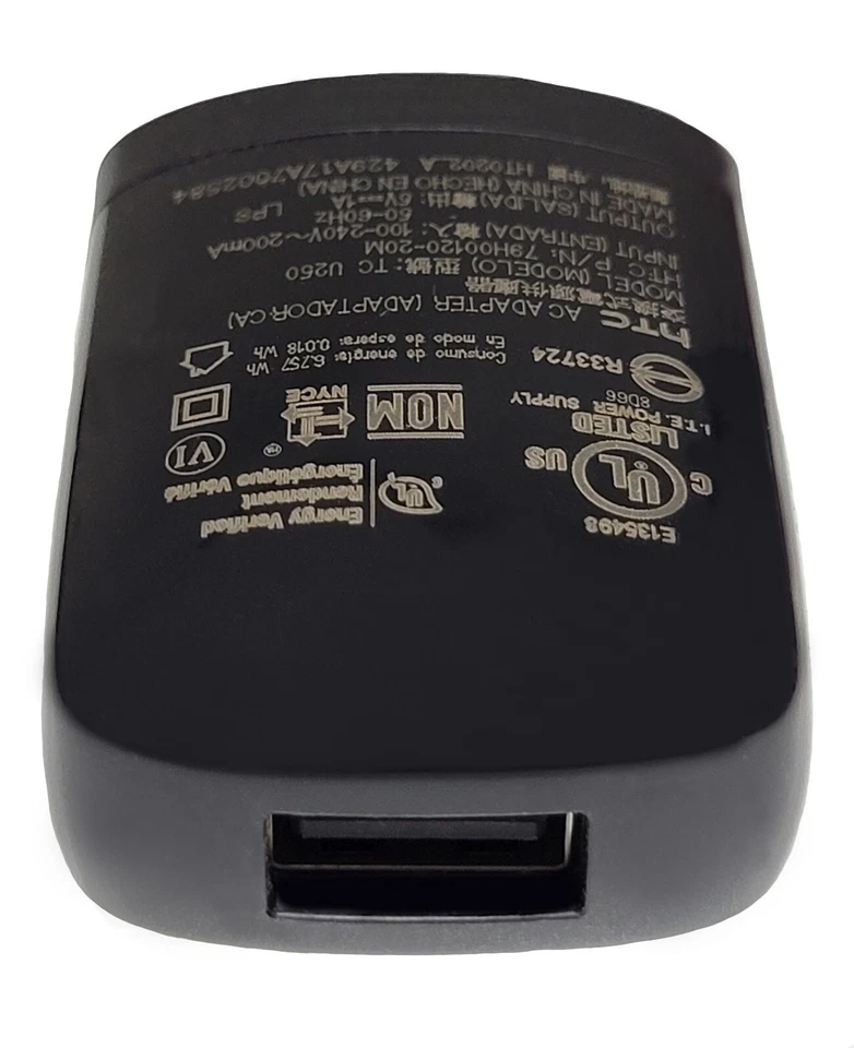 OEM htc AC ADAPTER TC U250 5V-1A 100-240V~200mA+ 2 USB Cables (Type C & Micro B) - Image 3 of 4