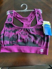 Champion Sassy Seamless Medium Support Sports Bra - Purple - CB9029 - Large