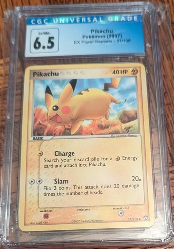 Pikachu graded CGC 6.5 for sale on eBay