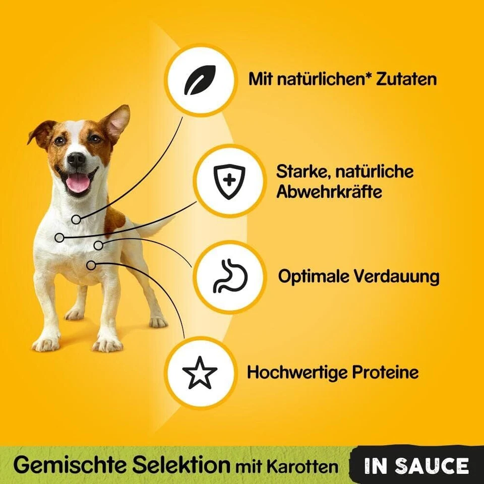 Pedigree Gemischte Selektion in Sauce Hundenassfutter Portionsbeutel 40x 100 gr - Bild 2 von 4