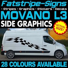 to fit VAUXHALL MOVANO L3 LWB GRAPHICS STICKERS STRIPES DECALS CAMPER VAN