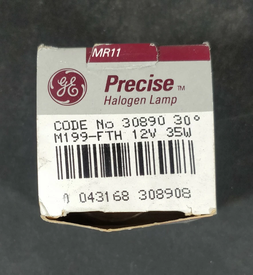 GE 12V 35W MR11 Halogen Light Bulb Globe FTH 30 Degree Open Face 30890 - Image 2 of 2