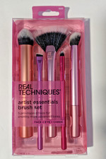 Real Techniques Artist Essentials 5-Piece Makeup Brush Set NEW Foundation Fan