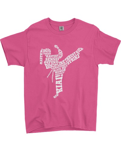 Girls Karate Typography Youth T-Shirt Martial Arts Gift Idea - Picture 1 of 14