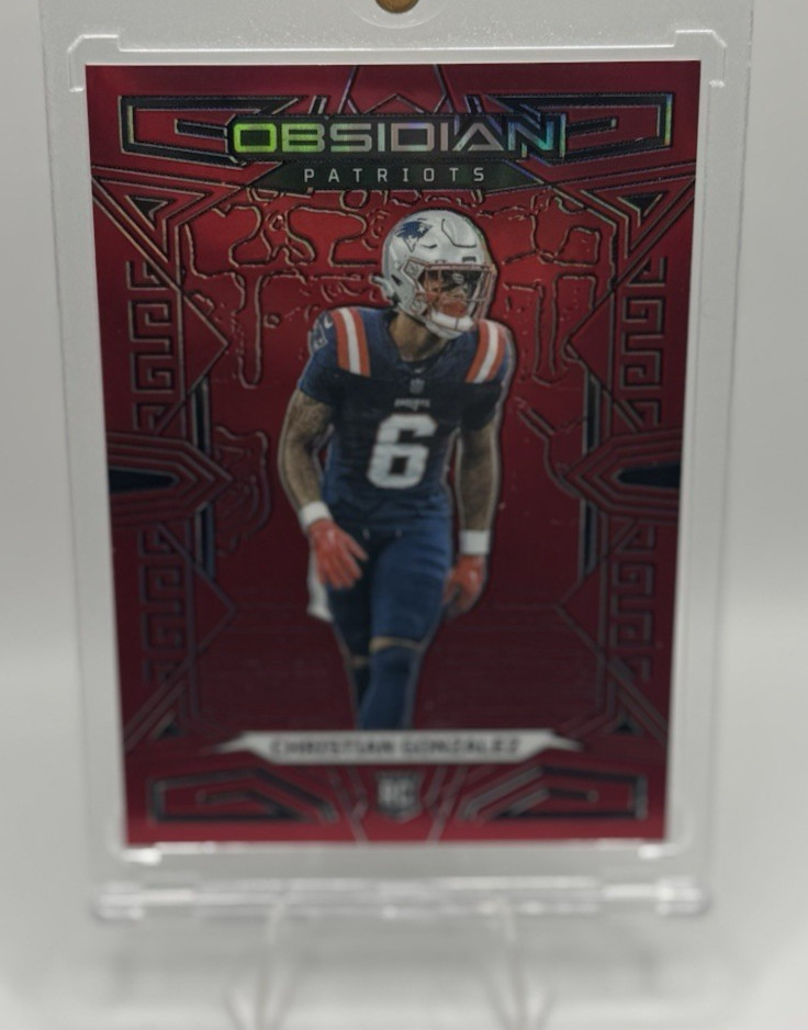 Christian Gonzalez 2023 Panini Obsidian - Red Flood Electric Etch /90 Card# 166