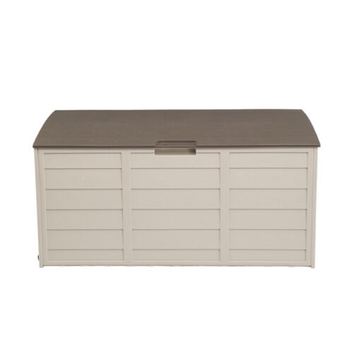 75gal 260L Outdoor Garden Plastic Storage Deck Box Chest Tools Cushions Toys Loc