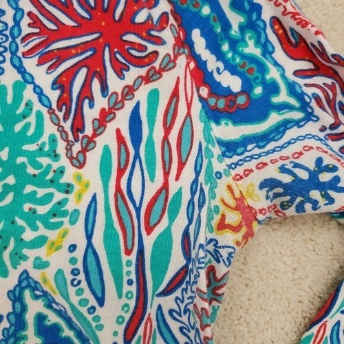 Lilly Pulitzer Women's Odette Tunic Multi Let Minnow Top szS - Picture 8 of 15