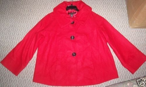 NEU MIT ETIKETT LANE BRYANT ROTER WOLLMANTEL SCHWINGJACKE DAMEN ÜBERGRÖSSE 18 20 - Bild 1 von 1