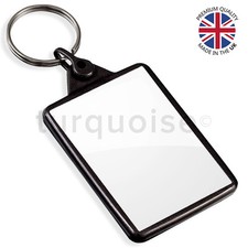 Premium Quality Blank Photo Keyrings Key Fobs 50 x 35mm | Graphite Red Blue