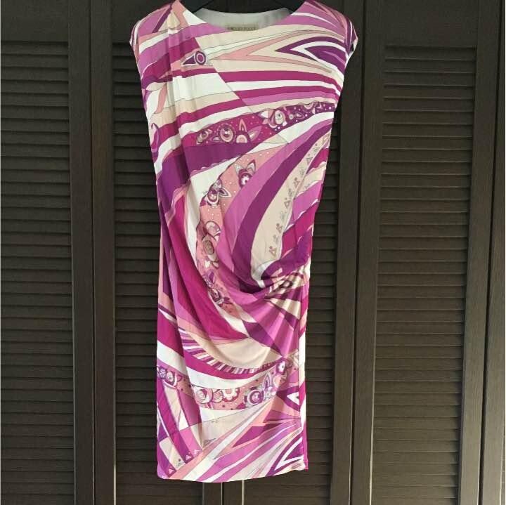 pucci dress women Ruffled printed tulle maxi - turquoise over print Pucci - Orchidee and Soleil