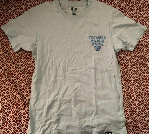 uniqlo x bt21 blue thinker koala koya t 