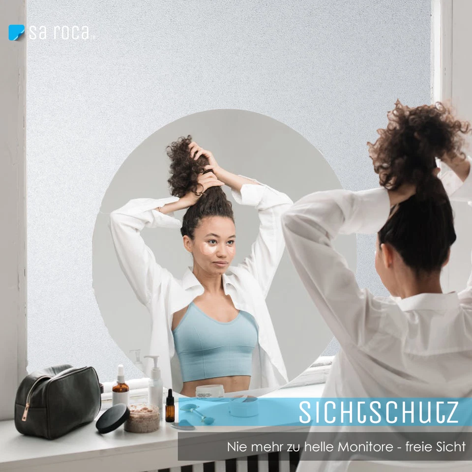 13,32€/m² Fensterfolie blickdicht Sichtschutzfolie Milchglasfolie selbsthaftend - Bild 4 von 4