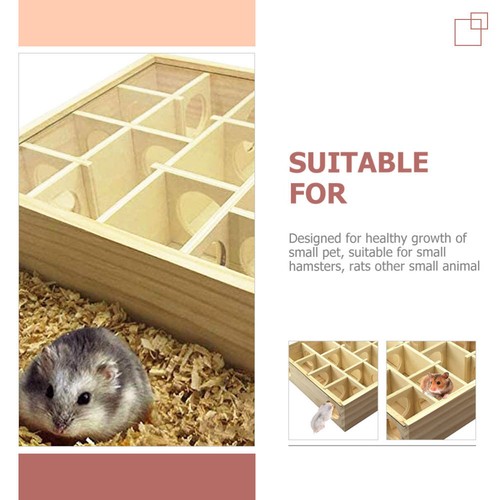 Hamster-Labyrinth-Spielzeug Hamstertunnel Aus Holz Hamsterröhren - Bild 10 von 12