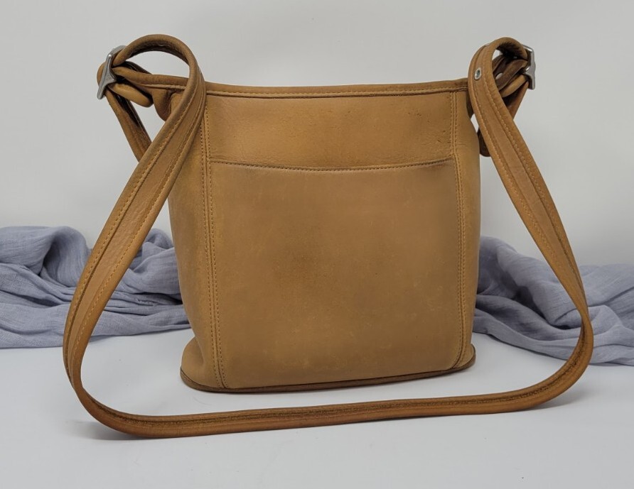 Vintage 1990 Coach 9816 Tan Slim Duffle Sack Medium | eBay
