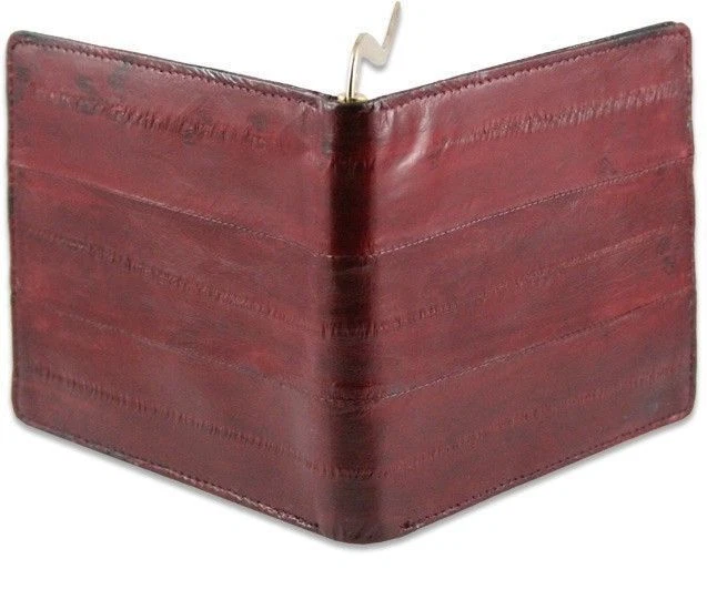 EEL SKIN Leather Men's Spring type Money Clip Bifold Slim Thin Wallet Holder New - Image 4 of 4