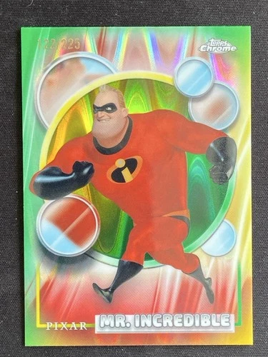 Mr. Incredible 2026 Topps Chrome Disney Yellow &amp; Green RayWave /225 #126