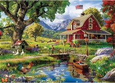 1000 Piece Puzzle for Adults - Country Clubhouse Children...