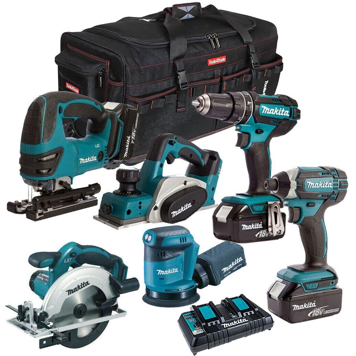 Makita MAKWOOD6PC 18V LXT 6 Piece Carpentry Tool Kit 3 x 5.0Ah
