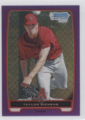 2012 Bowman Chrome Prospects Retail Purple Refractor 37/199 Taylor Siemens z6b