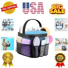 Mesh Shower Caddy Portable for College Dorm Room Essentials with 8 Pockets, H...