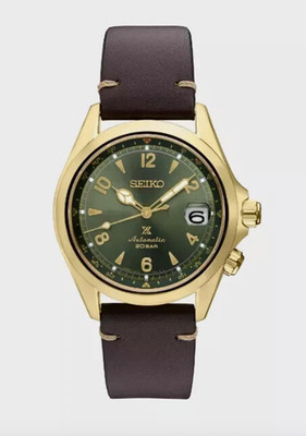 New Seiko SPB210 Prospex Men's Green Dial 39.5mm Brown Leather Strap Watch