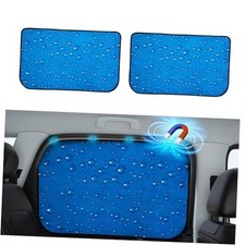 Magnetic Side Window Sun Shade -100 Block Light Car Rear Side 2Pcs blue