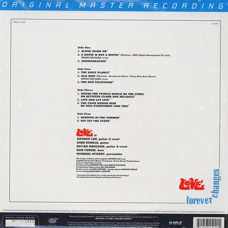 Love - Forever Changes (Vinyl 2LP - 1971 - US - Reissue) - Bild 2 von 2