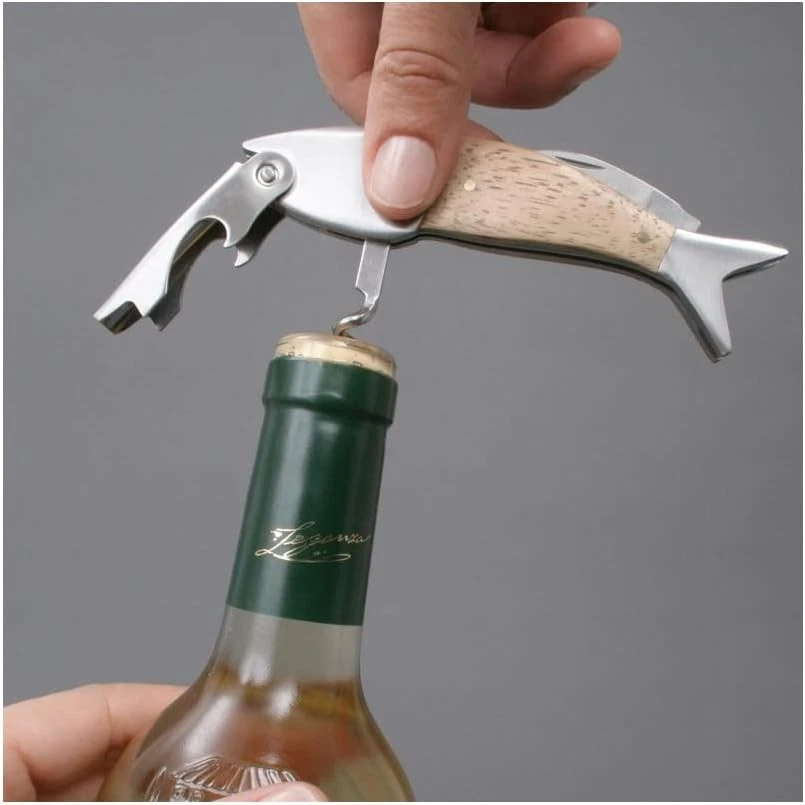 Kikkerland Lightwood Fish Corkscrew Light Fish - Immagine 4 di 4