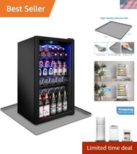 Elegant Grey Mini Fridge Mat 24''x24''x0.5'' - Protect Floors from Moisture