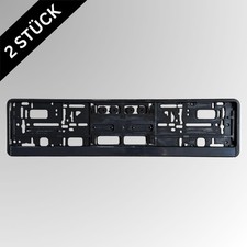 2x Kennzeichenhalter | | KFZ Kennzeichenhalterung | Schwarz