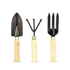 3-Piece Gardening Tool Kit Trowel, Hand Cultivator, Garden Fork Gardening Tools