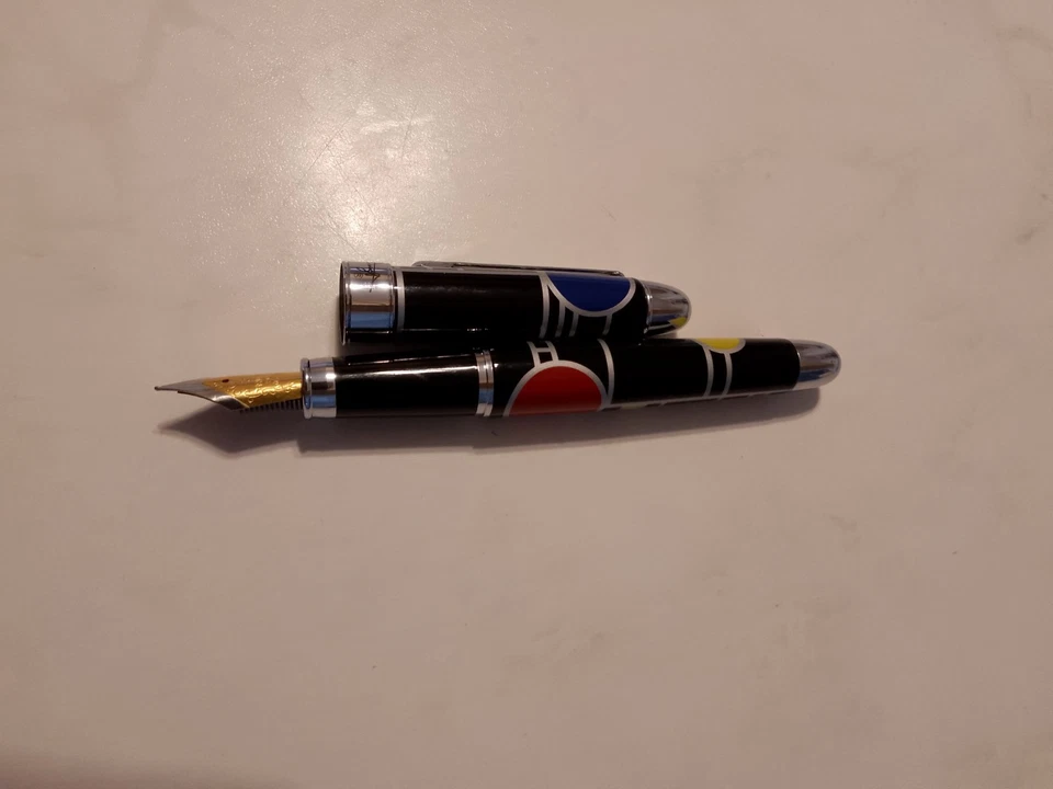 FRANK LLOYD WRIGHT, PLAYHOUSE DESIGN, ROLLERBALL, FOUNTAIN PEN. - Image 2 of 4