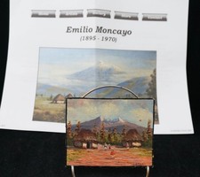 Pintura al óleo del artista ecuatoriano Emilio Moncayo de 1895-1970 (4)
