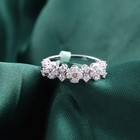 Spectrum Round Lab Grown Diamond Cluster Statement Band Ring Silver 0.20ct — photo 6