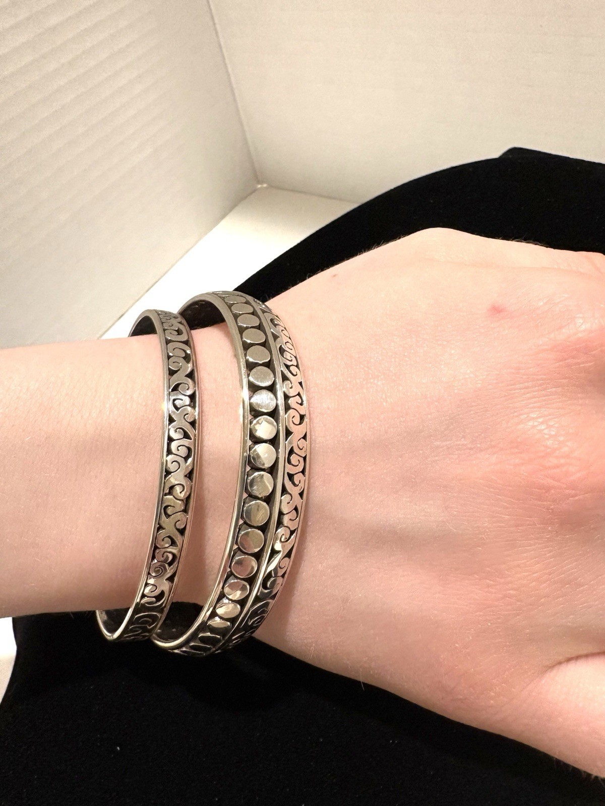 Brighton 2 Piece Stackable Bangle Set Beautiful S… - image 1