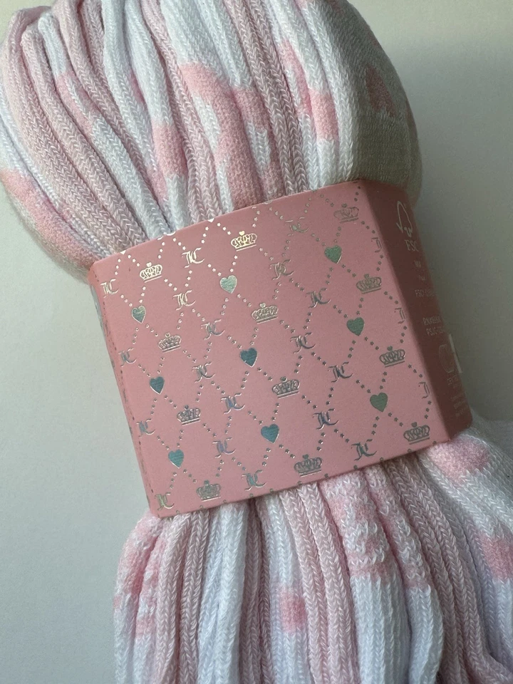 Pacote com 10 meias femininas Juicy Couture rosa sem exibição tamanho - Imagem 4 de 4