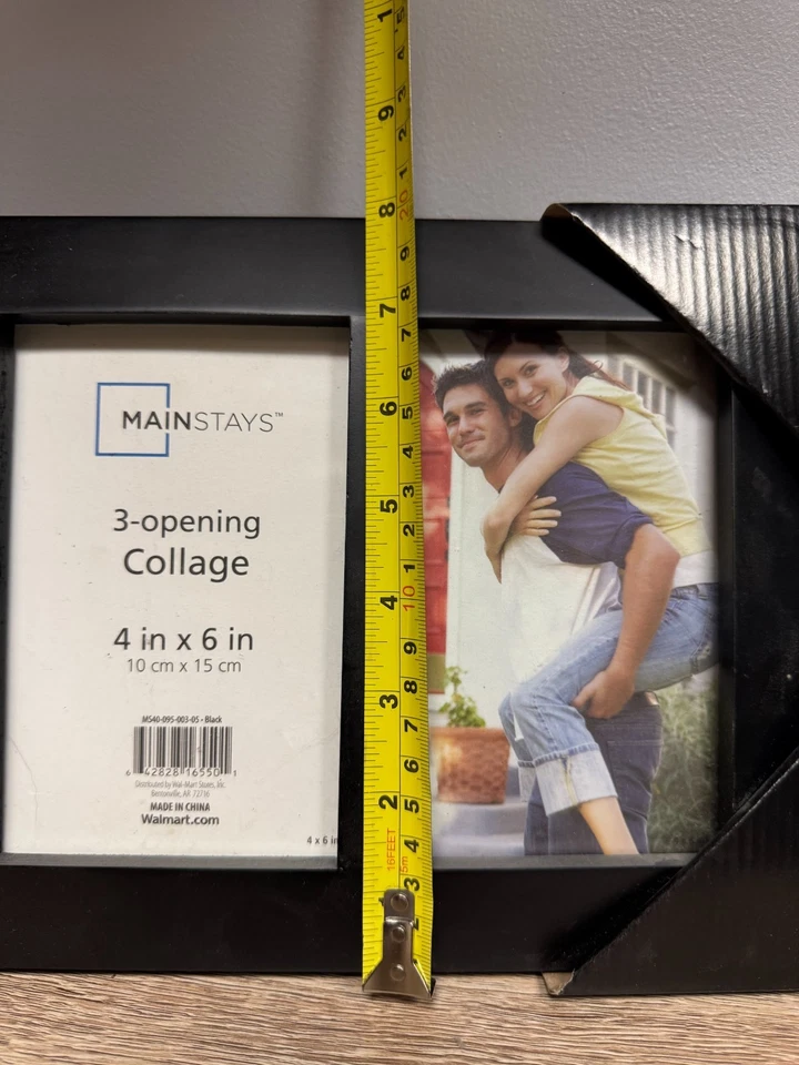 Mainstays 3-opening Collage in Black Wood Frame for three 4 x 6 in - Image 3 of 3