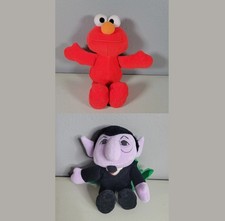 Sesame Street Plush Lot Elmo The Count 7" Tyco Jim Henson Productions