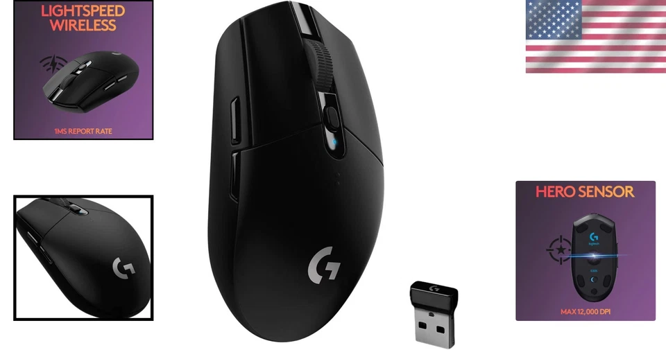 Ambidextrous G305 LIGHTSPEED Mouse: Exceptional 12,000 DPI for Competitive Play - Image 2 of 4