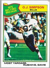 1977 Topps - Record Breaker O.J. Simpson #453