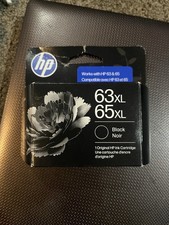 HP Genuine Original Black Inkjet Cartridge Compatible with HP 63XL  65XL
