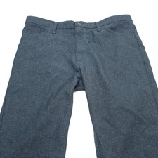 Vintage Wrangler Pants Mens Size 38x30 Gray Polyester 82HU - See Leg Cuff