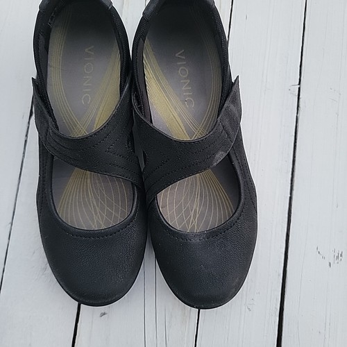 Vionic Ailie Women Black Mary Jane Shoe Size 7 M EUR 37 Pre Owned - Picture 1 of 5