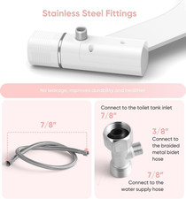 Ultra-Slim Bidet Attachment, Adjustable Fresh Cold Water Pressure