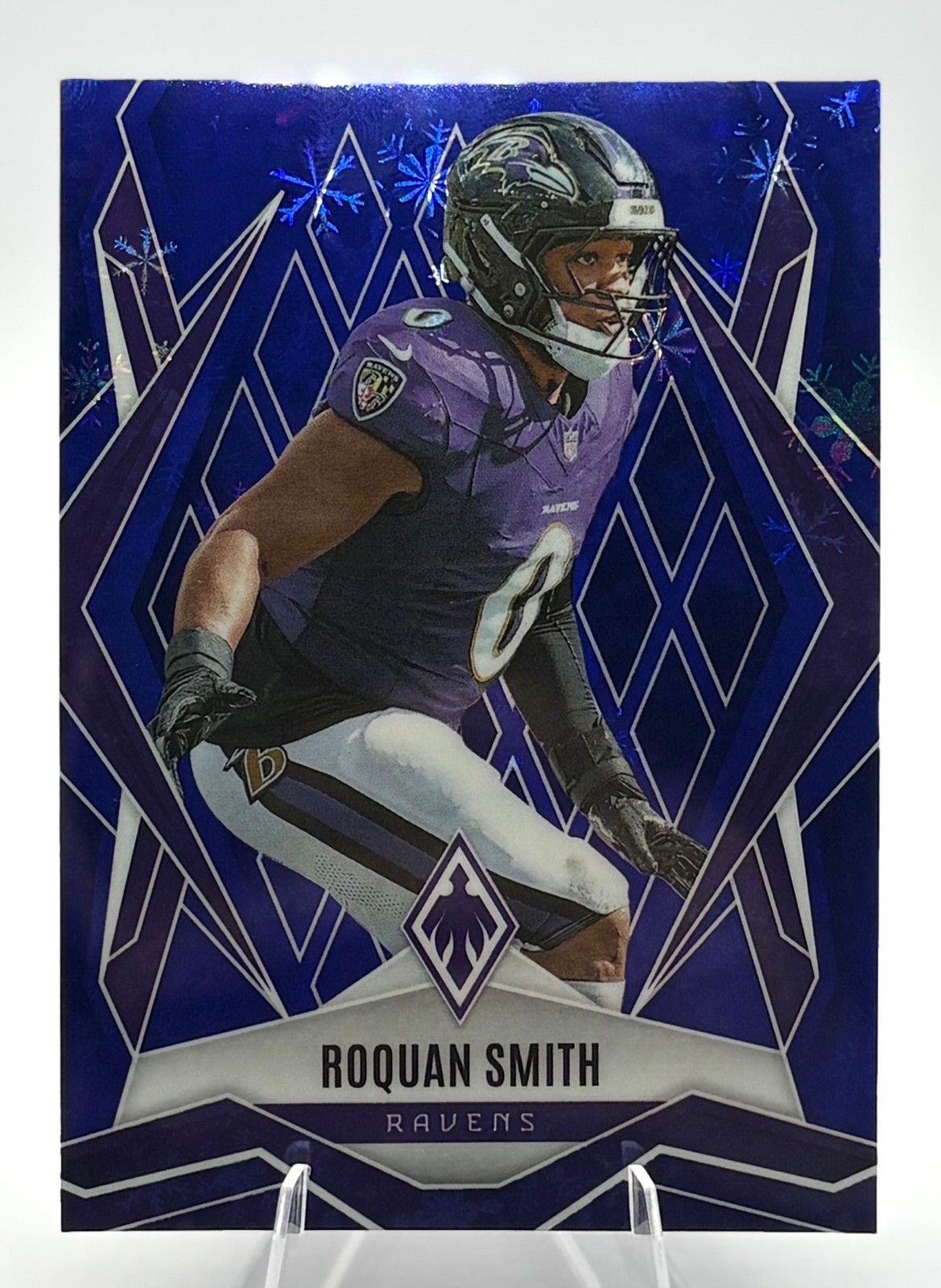 2025 Panini Phoenix Roquan Smith #96 Blue Winter Prizm /199 Ravens