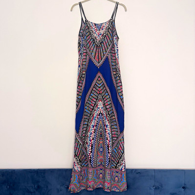 5|48 Saks Fifth Avenue Geometric Boho Maxi Dress Colorful Size S