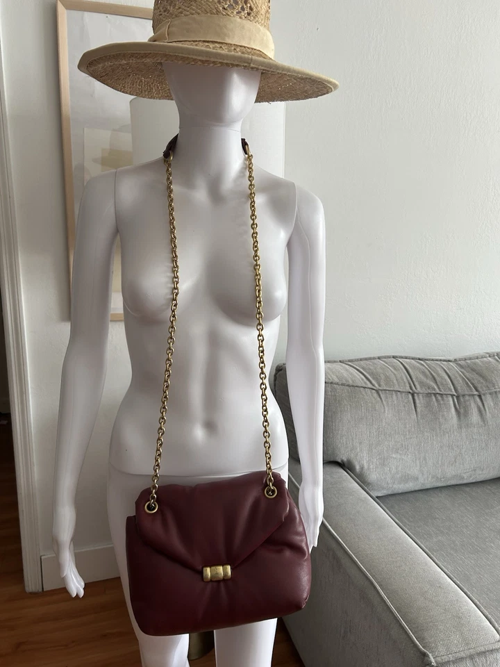 Bandolera Boho Mango Borgoña Cadena Foto 2 de 4