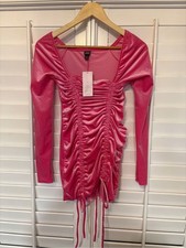 Wild fable Pink velvet Ruched Mini Dress Size XS