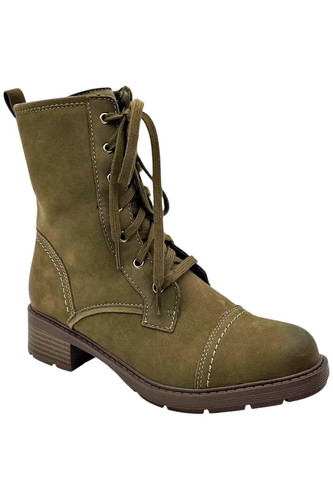 Clarks Collection Leather Lace-Up Ankle Boots Hearth Maye Slate
