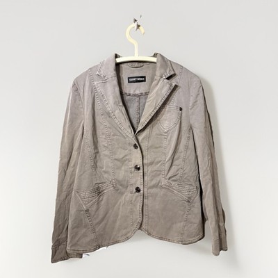 Gerry Weber Blazer Womens Sz 42 Business Jacket Costume Jacket Gray Buttons